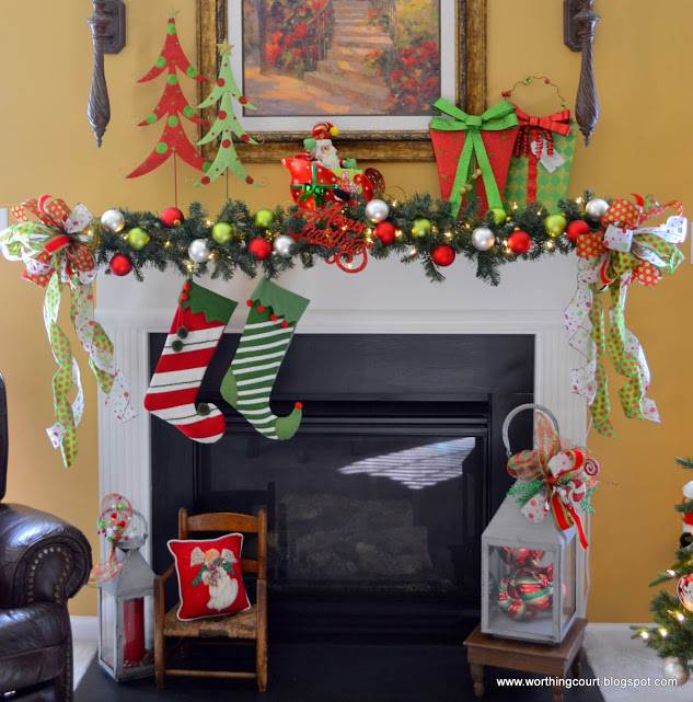 our merry christmas mantle, seasonal holiday d cor, Merry Christmas mantle