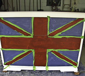 cream version of the union jack dresser, painted furniture, ugly stage keep going