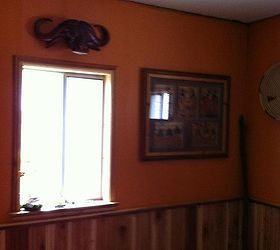 an africa themed office from an old gues bedroom, craft rooms, doors, home decor, home improvement, home office, wainscotting and wall