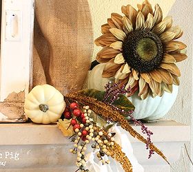 hill country fall mantel, seasonal holiday decor, Little sprigs of fall color adorn the mantel
