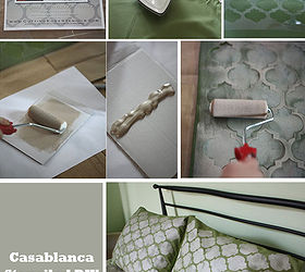 stencil diy pillow shams, crafts, home decor, Casablanca Craft Stenciled Pillow Shams