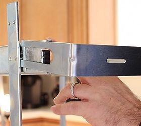 a proven system for kitchen cabinet organization, kitchen cabinets, kitchen design, organizing, Attach the U bracket for the back of the frame