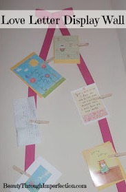 love letters display area, crafts, home decor, Love letter display area Find out how we did it here