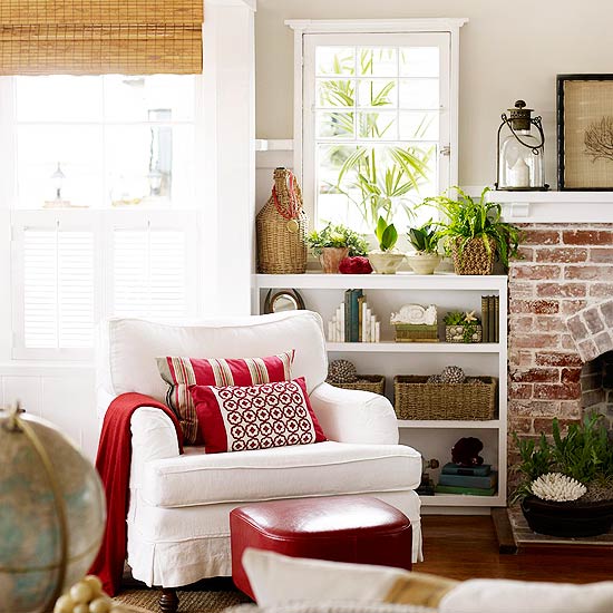be bold and decorate a room in red to add warmth and coziness this fall, home decor, A dash of RED in the living room