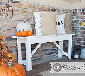 fall porch and diy outdoor bench, porches, seasonal holiday decor, Fall Front Porch