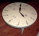 diy how to paint a clock face table, painting, The bottom is painted in Duck Egg Blue the top is painted in Old White