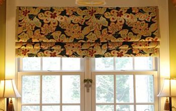 Make your own no-sew faux Roman shade!