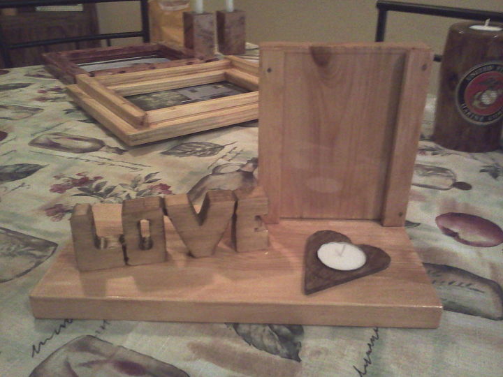 just another tea candle holder with a 3 x 5 picture frame, crafts, woodworking projects