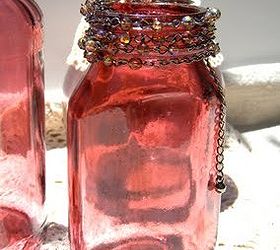 diy faux cranberry glass, crafts, decoupage, Once the Mod Podge and food coloring is dry the glass takes on a cranberry color