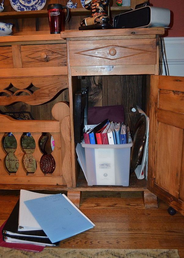 unconventional home office organization project, organizing, Before right hand side of cabinet