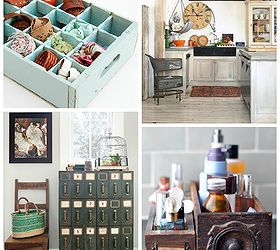 the second time around repurposed vintage items, home decor, repurposing upcycling, Vintage storage solutions via BHG HGTV Country Living