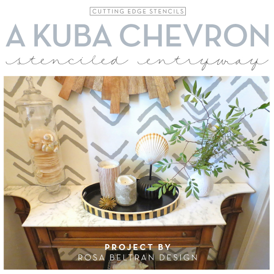 a kuba chevron stenciled entryway, foyer, home decor, painting, wall decor