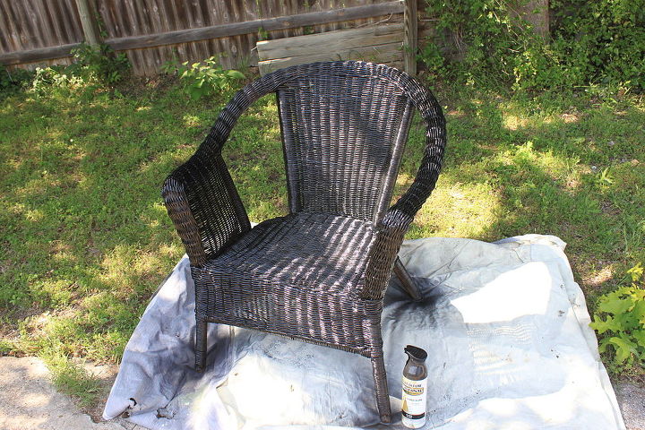 porch chair makeover, painted furniture