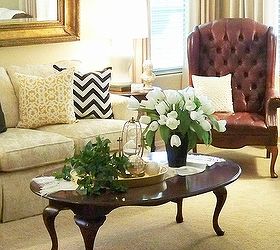 how to update a traditional room with color pattern, home decor, living room ideas, painted furniture