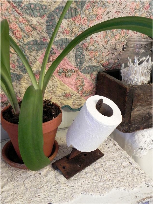 bao vintage reutilizado, soporte de papel higi nico con bisagra
