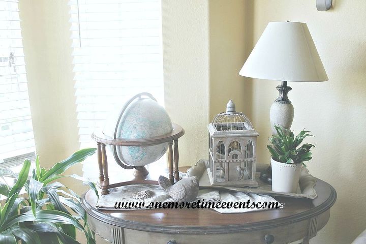 how to redecorate your living room livingroom, home decor, living room ideas, Vignette on Antique desk