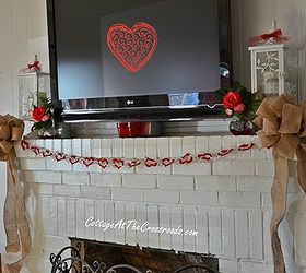 our valentine s day mantel, seasonal holiday d cor, valentines day ideas, Our Valentine s Day mantel