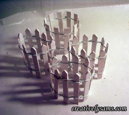 picket fence napkin rings, crafts, Since the fencing is held together with wire the napkin rings can be shaped into a circle or flattened a bit depending on the look you re going for I flattened mine a bit