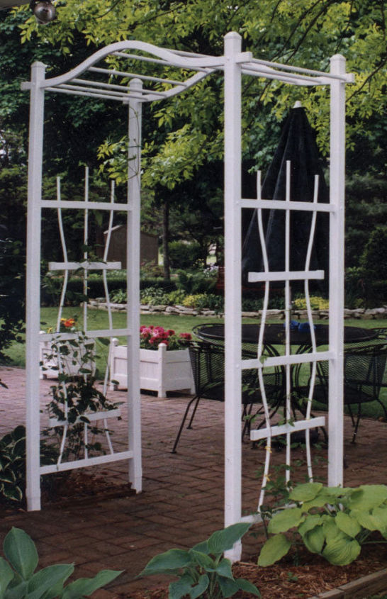how to create an inexpensive backyard wedding, outdoor living, YardEnvy com has a beautiful selection of Arbors These can be used in your ceremony and your garden after your big day as an everlasting reminder of the moment you said I do Add flowers or lights and you re done