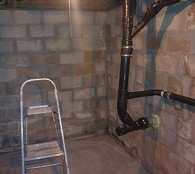 time to clean up repair and re seal the storage room in the basement, basement ideas, cleaning tips, concrete masonry, wall decor, Filled and drying