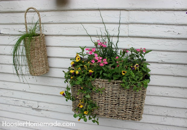 cottage garden landscaping, flowers, gardening, outdoor living, Filled the basket with flowers