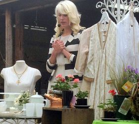 it was a perfect garden party at the hometalk meetup milner, container gardening, gardening, The Little White House catered High Tea and gave us a presentation on fashion trends Think polka dots white cream metallics and lace this spring
