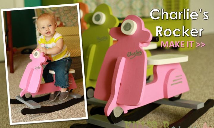 diy baby rocking scooters, painted furniture, woodworking projects, Baby Scooter Rocking Toy for 10