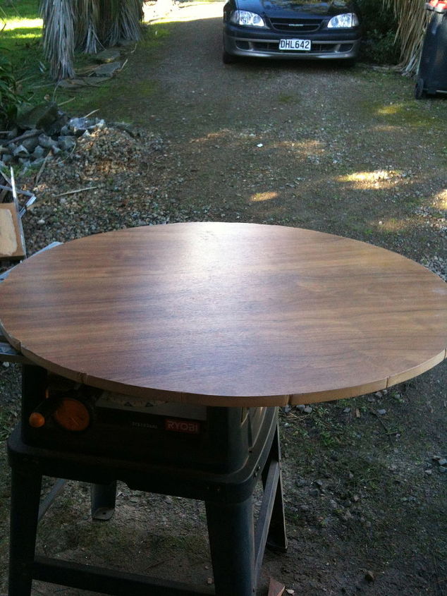 kitchen table, painted furniture, Veneer top before