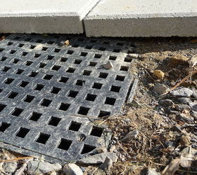 q how to finish this drainage grating problem at back of house, concrete masonry, home maintenance repairs, patio, plumbing