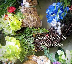 rabbit burrow spring wreath, crafts, easter decorations, seasonal holiday decor, wreaths, Two Bunnies await anxiously the arrival of spring in their leafy burrow