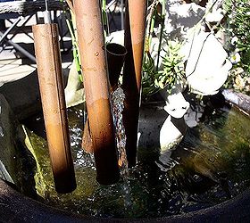 the fountain water chimes, gardening, ponds water features, A water chime detail