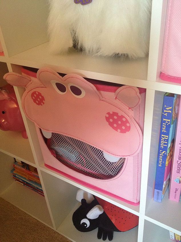 closet organization for little girl s room, bedroom ideas, closet, home decor, organizing, A canvas drawer is used to hold her smaller toys such as barbies electronics and knick knacks