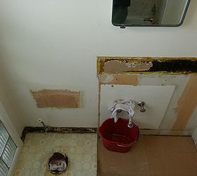 bathroom makeover, bathroom ideas, home decor, home improvement, I tore out the old vanity sink backsplash toilet