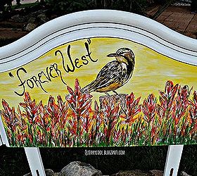 from headboard to yard mural, crafts, flowers, gardening, outdoor living, repurposing upcycling