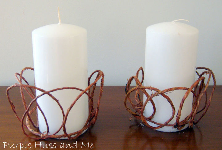 naturally wired candle holder, crafts, home decor