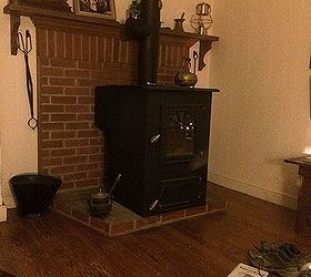 help with drab den, home decor, living room ideas, My den needs help Drab brick and wood hearth