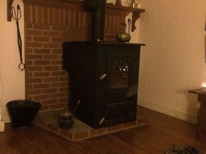 help with drab den, home decor, living room ideas, My den needs help Drab brick and wood hearth