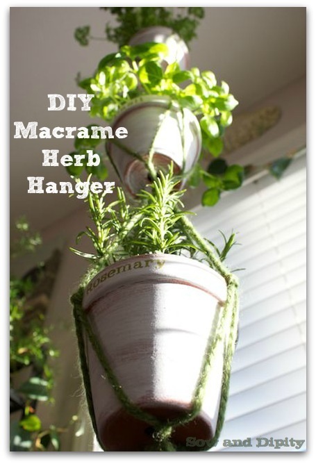 10 diy vertical garden ideas, diy, gardening, Terracotta can be hung in tiers like this indoor kitchen herb planter