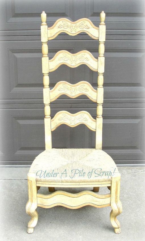 i ve set the bar low for my 2013 project goals hee hee hee, painted furniture, A Make over of this King chair
