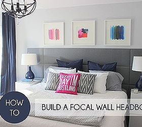 how to build a tufted plank headboard, bedroom ideas, diy, home decor, how to, painted furniture, repurposing upcycling, woodworking projects, Our final Master Bedroom with the DIY Tufted Plank Headboard