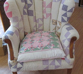 patchwork quilt chair, painted furniture, reupholster, Meet Hannah