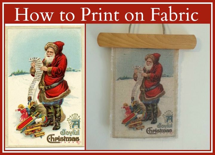 how to print on fabric drop cloth, crafts, seasonal holiday decor, Use a Graphics Fairy image