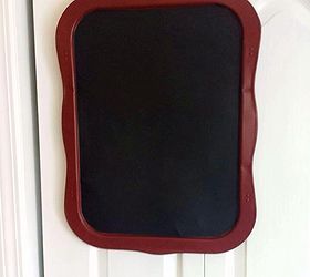 vintage metal t v tray repurposed into a magnetic chalk board, chalkboard paint, crafts, repurposing upcycling