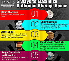 5 ways to maximize bathroom storage space, bathroom ideas, small bathroom ideas, storage ideas