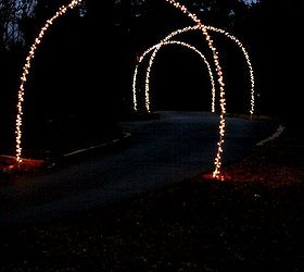 outdoor christmas lights and diy arches, curb appeal, lighting, outdoor living