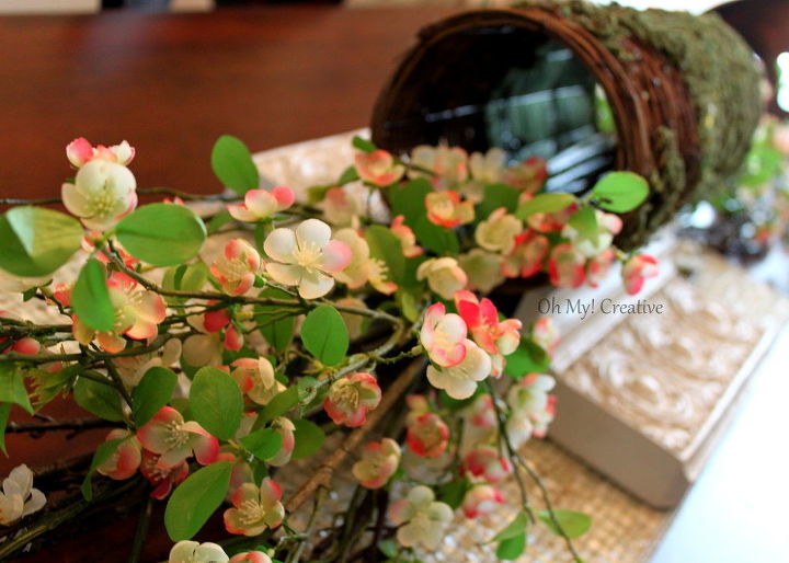 natural elements spring tablescape, home decor, seasonal holiday decor