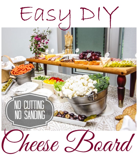 unique diy cheese board, home decor, repurposing upcycling, This unique cheese board is made from a stair tread and furniture legs