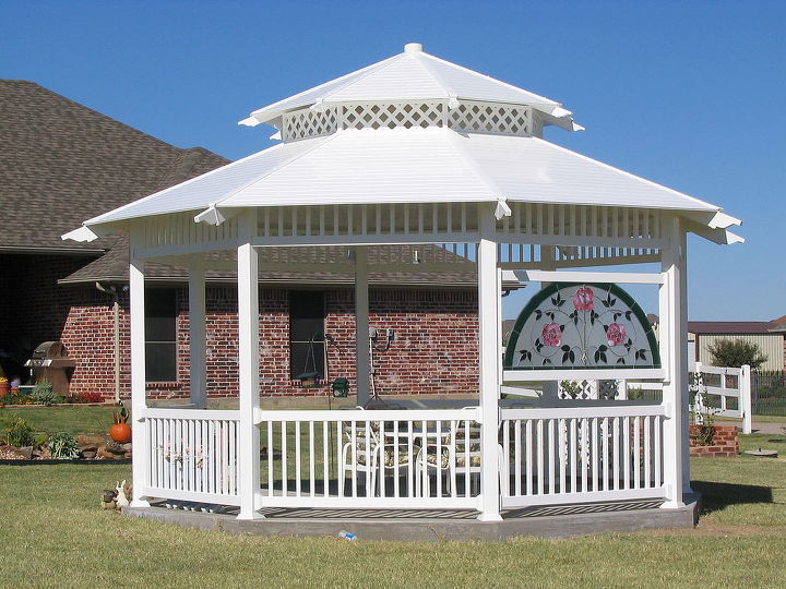 gazebos, decks, outdoor living, Your new gazebo can be built around a beautiful stained glass insert