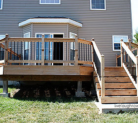 our deck finally got a facelift, cleaning tips, decks, home maintenance repairs, painting, woodworking projects, After the powerwashing The deck looks like it was just built
