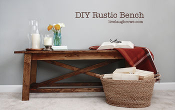DIY Rustic Wood Bench